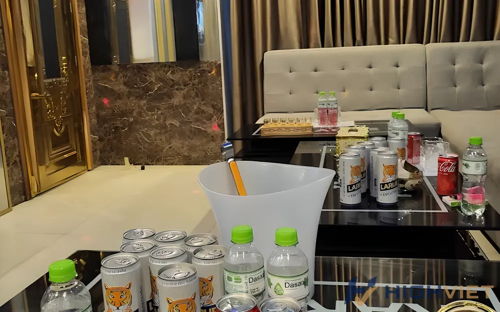 음료가 세팅된 모습