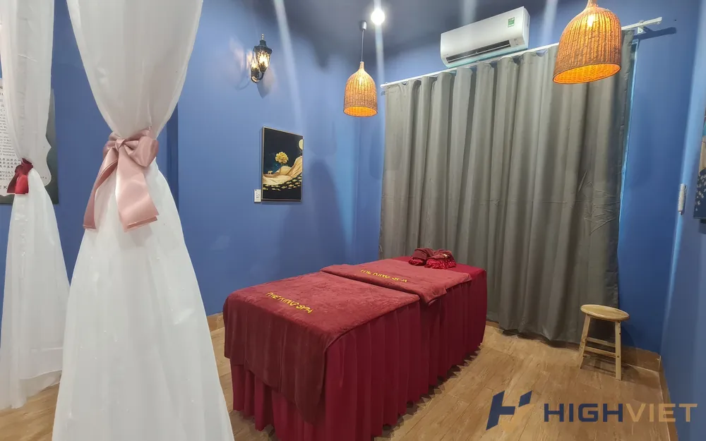 파스텔톤 스파 거실 내부